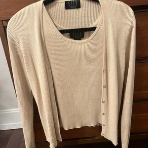 vintage sweater + tank set